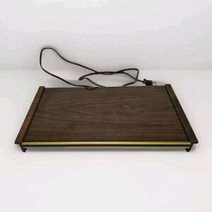Retro‎ Vintage 70s Warming Tray Woodgrain Electric MCM